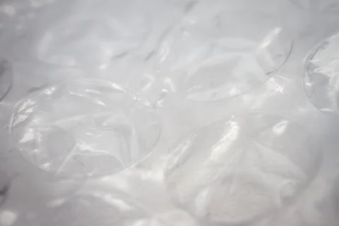 Extreme macro of plastic bubble wrap texture Stock Photos
