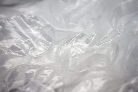 Extreme macro of plastic bubble wrap texture Stock Photos