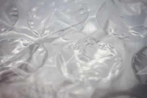 Extreme macro of plastic bubble wrap texture Stock Photos