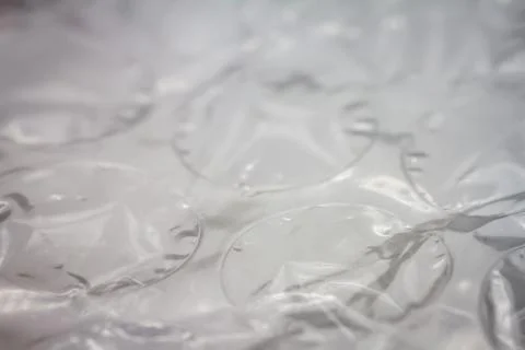 Extreme macro of plastic bubble wrap texture Stock Photos