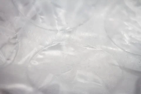Extreme macro of plastic bubble wrap texture Stock Photos