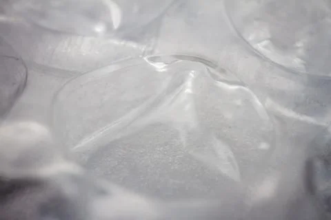 Extreme macro of plastic bubble wrap texture Stock Photos