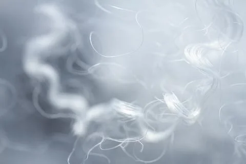 Extreme macro of polyester stable fiber Stock Photos