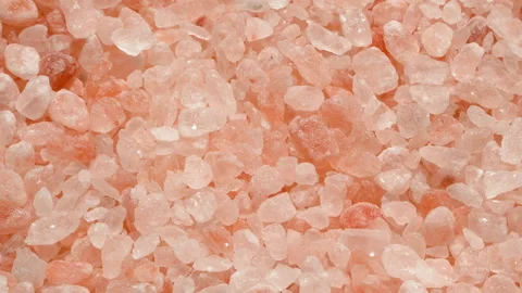 Extreme Macro Rotating Pink Himalayan Salt Crystals Texture Видео 331850548