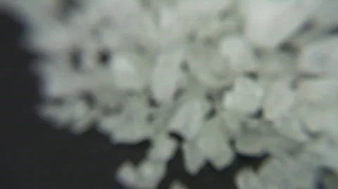 Extreme macro - salt crystals 2 Stock Footage 292875
