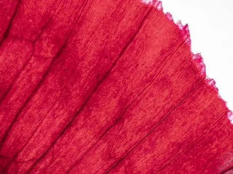 Extreme macro texture of translucent red onion skin against white background Stock-Fotos