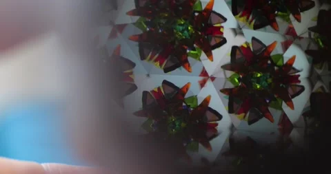 Extreme Macro of Unique Kaleidoscope Patterns Shifting in Real Time for Visual Stock-Footage 330956494