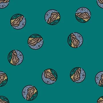 Extreme mountain landscape vector seamless pattern Stock Illustration