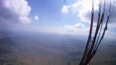 Extreme paragliding fly Stock Footage 1002157
