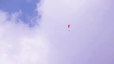 Extreme paragliding fly Stock Footage 1002363