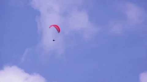 Extreme paragliding fly Stock Footage 1002395