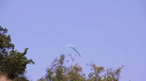 Extreme paragliding fly Stock Footage 1002413