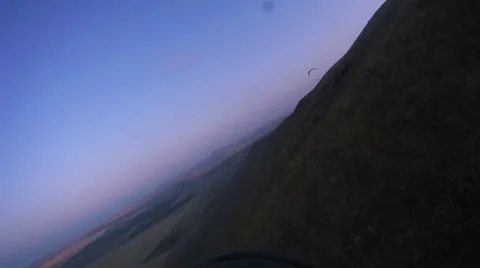 Extreme paragliding fly Stock Footage 1002910