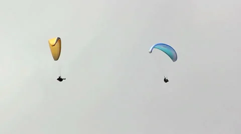 Extreme paragliding fly Stock Footage 5091214