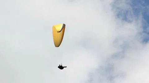 Extreme paragliding fly Stock Footage 5091250