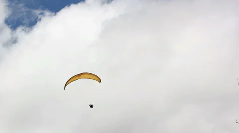 Extreme paragliding fly Stock Footage 5091325