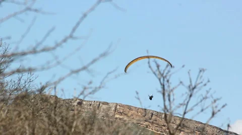 Extreme paragliding fly Stock Footage 5091809