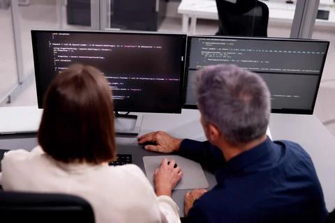 Extreme Programming: A mature pair programming software Stock Photos