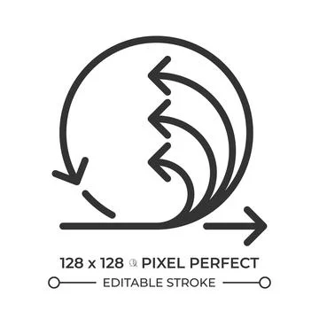 Extreme programming pixel perfect line icon 库存插图