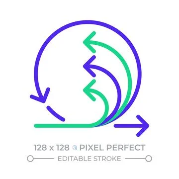 Extreme programming pixel perfect two color line icon Stockillustratie