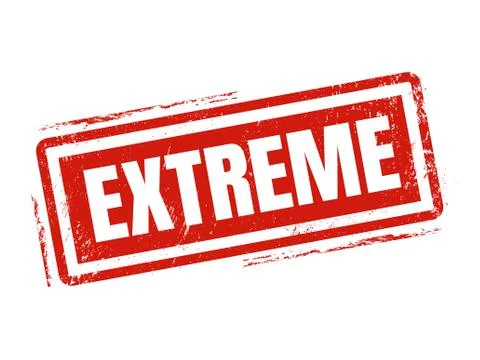 Extreme red stamp style Illustrazione stock