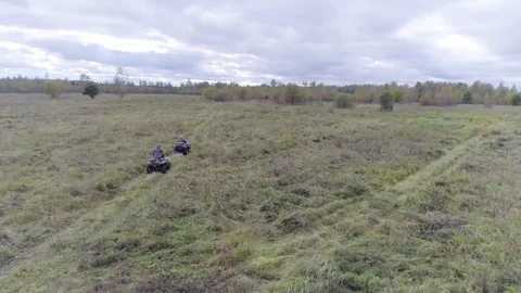 Extreme riding on Quad bikes Stock Footage 101662307