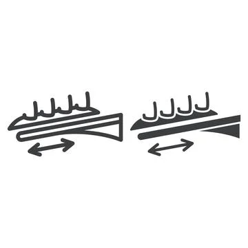 Extreme roller line and solid icon, The rides concept, Roller coaster ride sign Stock Illustration