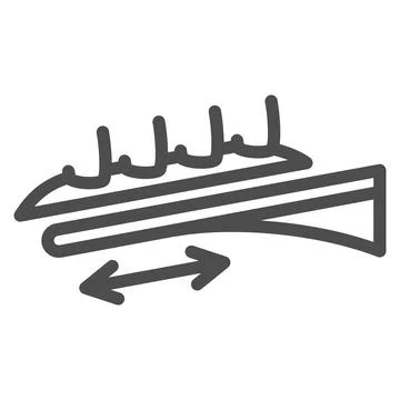 Extreme roller line icon, The rides concept, Roller coaster ride sign on white Stock Illustration
