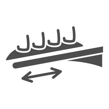 Extreme roller solid icon, The rides concept, Roller coaster ride sign on white Stock Illustration