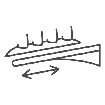 Extreme roller thin line icon, The rides concept, Roller coaster ride sign on Stock Illustration