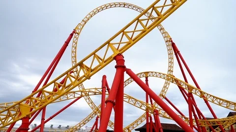 Extreme slide attraction Stock Footage 107571161