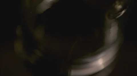 Extreme slow motion of beer being poured in the glass Video stock 58333758