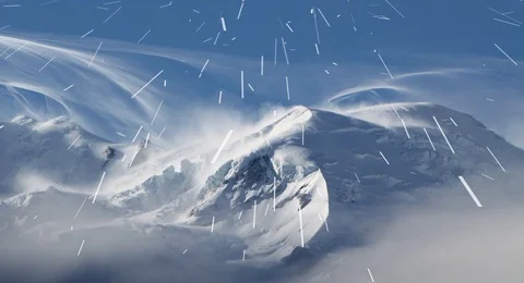 Extreme Snowstorm Background Animation 스톡 동영상 119788183