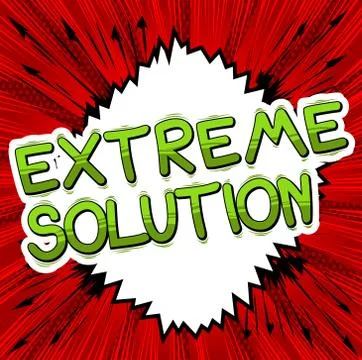 Extreme Solution - Comic book style word on abstract background. イラスト素材
