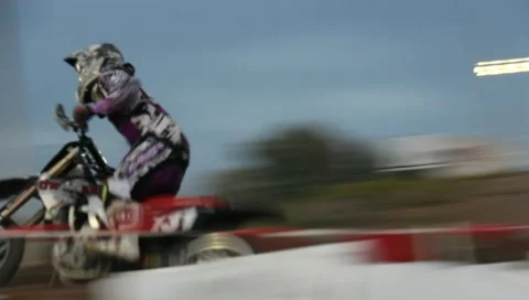 Extreme Sports Motocross Racing Dirt Bikes on the Track 28 Stock Footage
