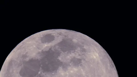 Extreme timelaps close-up of the full moon moving. Stock Footage 135300246
