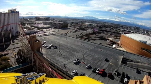 Extreme Upside-Down Ride – Big Apple Roller Coaster, Las Vegas Dec 27, 2019 库存影片 309536021