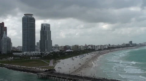 Extreme Wide of Beach Stock Footage 43163598