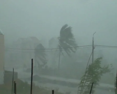Extreme Winds As Hurricane Hits Stock Footage 280045