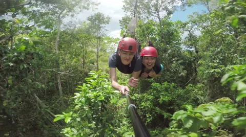 Extreme zip-lineing Video stock 58126000