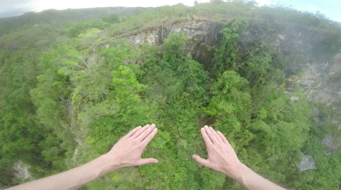 Extreme zip-lineing Video stock 58128148