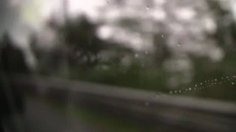 ExtremeFocusRain On window Video stock 11237505