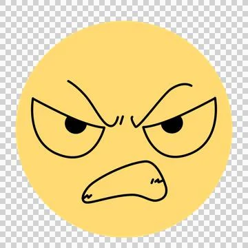 Extremely angry facial expression 스톡 일러스트