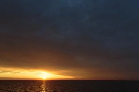 Extremely beautiful clouds in the sky with bright colors Stock Photos