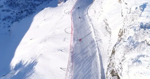 Extremely beautiful winter mountains from flight altitude. Stock Footage 83522821