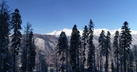 Extremely beautiful winter mountains from flight altitude. Stock Footage 83523184