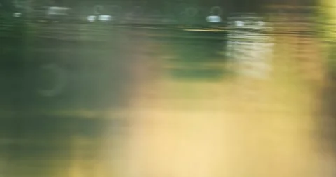 Extremely blurry river water reflection shot with mirror lens, close up Stock Footage 338337707