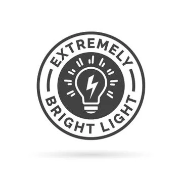 Extremely bright and powerful light bulb icon Stock Illustration