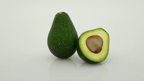 Extremely detailed and realistic 3D animation of an Avocado Fruit Stock-Footage 86322033