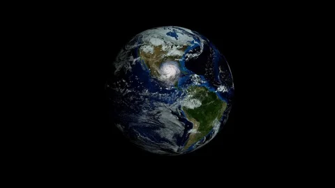 Extremely detailed and realistic 3D animation of a Hurricane approaching USA. Stock Footage 86393264